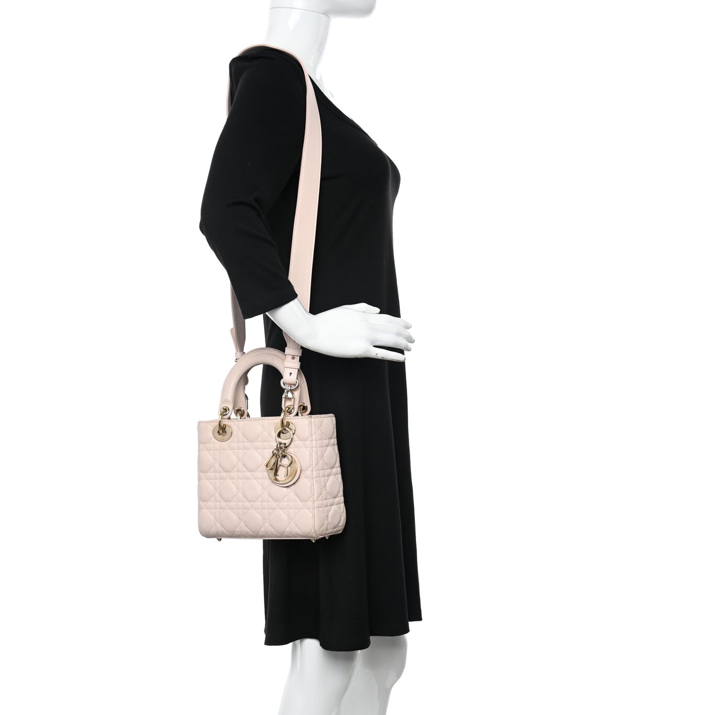 Lambskin Cannage Small My ABCDior Lady Dior Pink