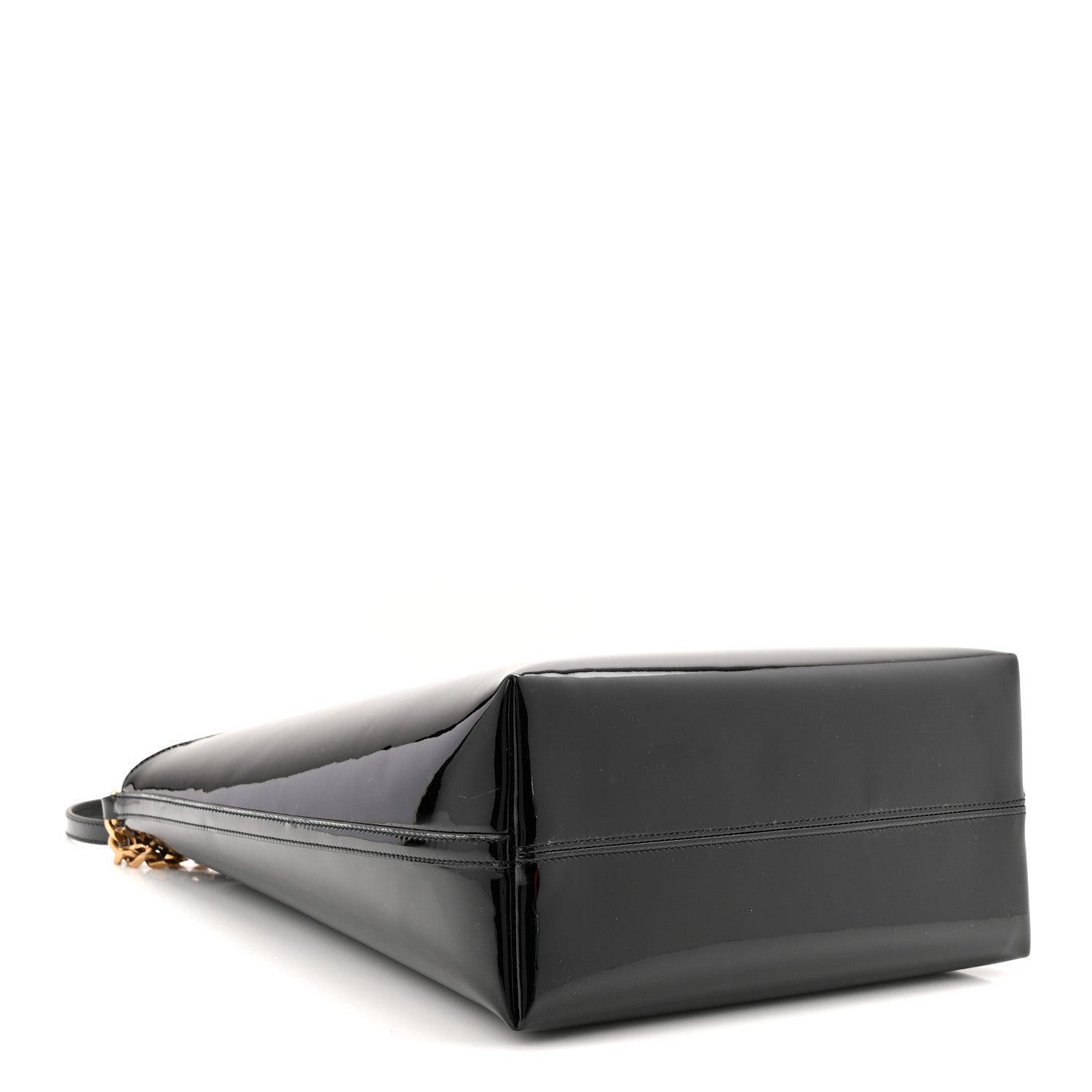 Saint Laurent Patent Calfskin Rendez-Vous Hobo Black 1855156