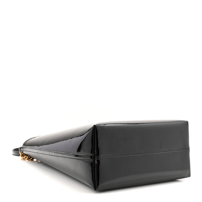 Saint Laurent Patent Calfskin Rendez-Vous Hobo Black 5 of 11