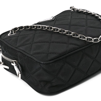 Prada Nylon Tessuto Impuntu Quilted Bandoliera Crossbody Bag Black 11 of 12