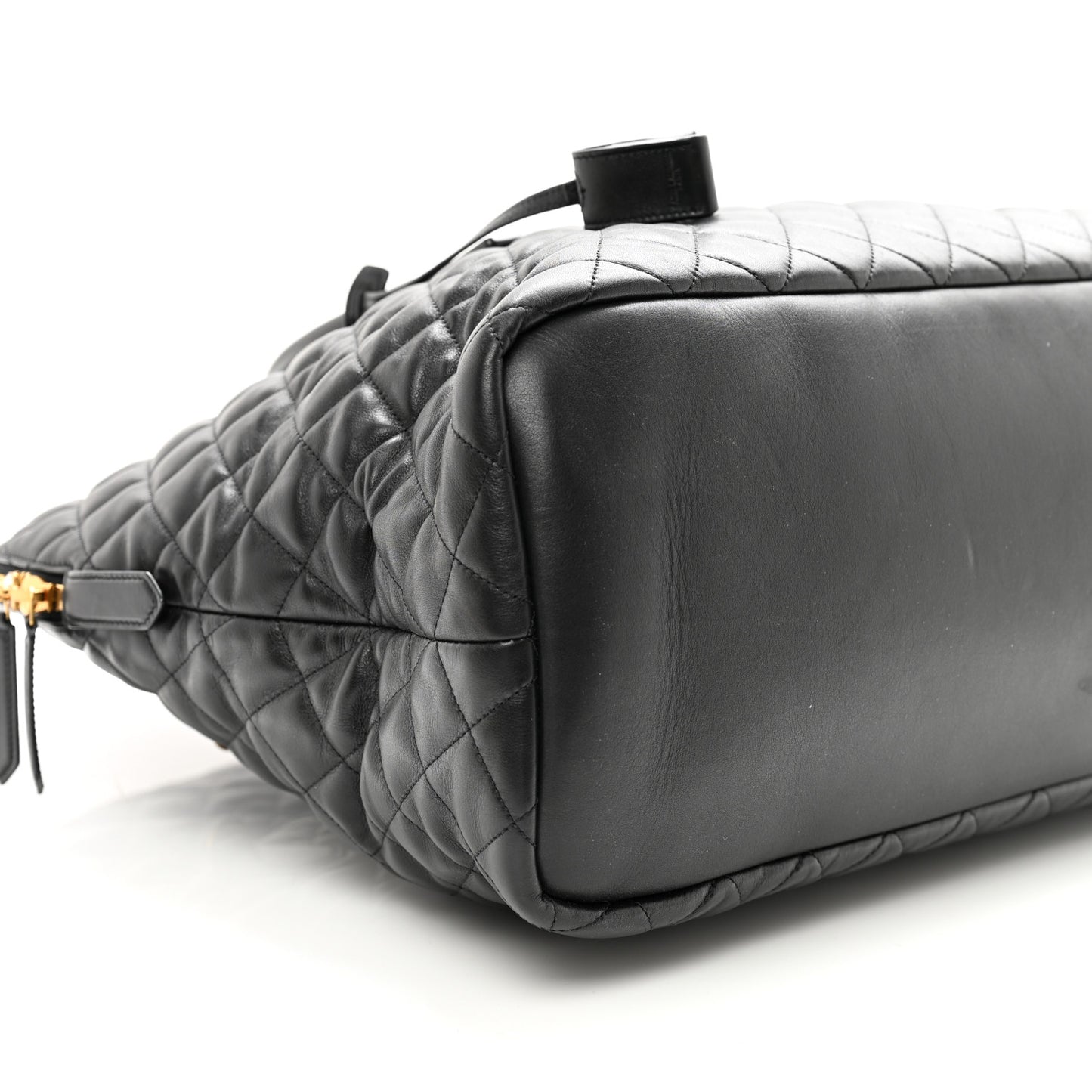 Calfskin Quilted ES Giant Travel Bag Black
