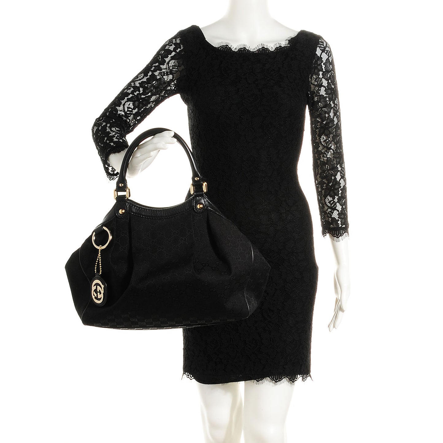 Monogram Medium Sukey Tote Black