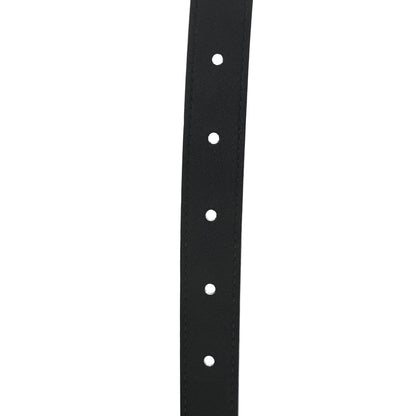 Gucci Plutone Calfskin Palladium Double G 20mm Belt 80 32 Black 4 of 5
