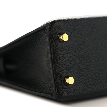 Hermes Chevre Mysore Mini Kelly Sellier 20 Black 9 of 12