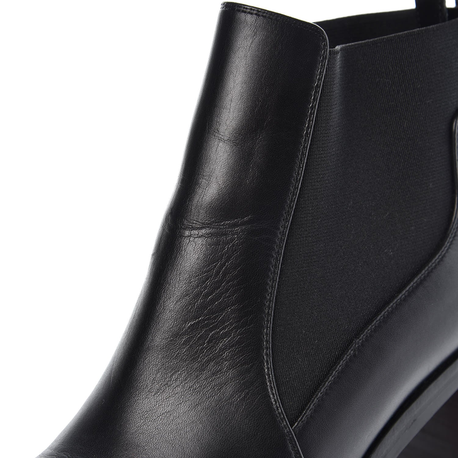 Christian Louboutin Calfskin Marchacroche 70 Chelsea Boots 36.5 Black 8 of 10