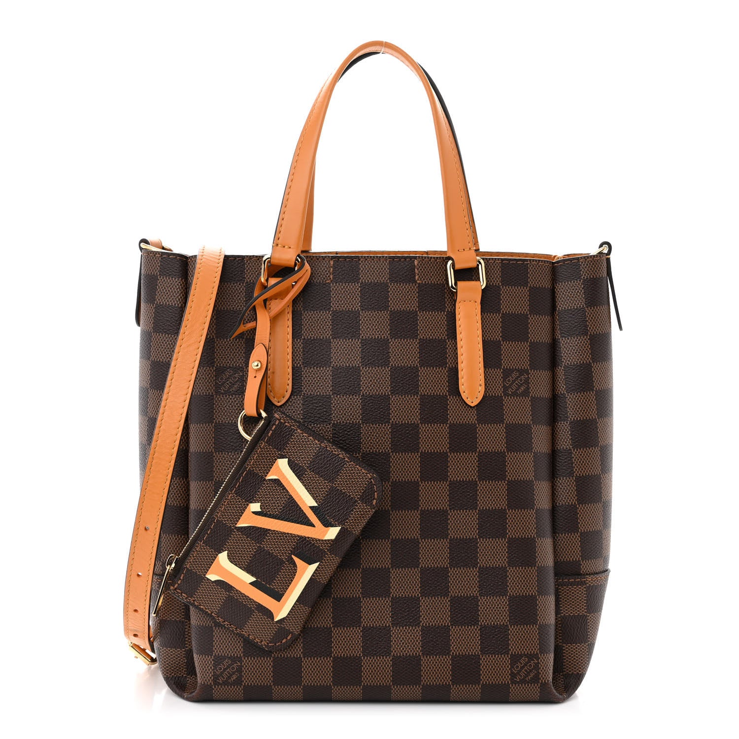 Louis Vuitton Damier Ebene Belmont PM Safran 1 of 12