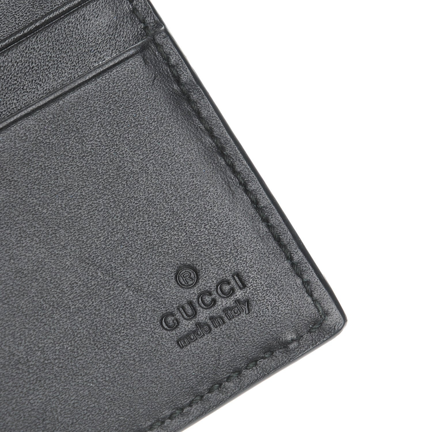 Gucci GG Supreme Monogram Blooms Bi-Fold Wallet Beige New Military Black 7 of 9