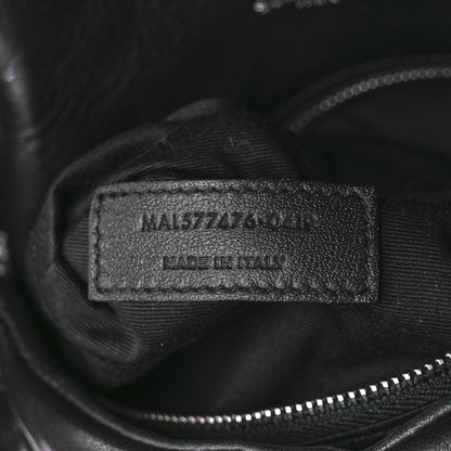 Saint Laurent Lambskin Quilted Small Loulou Puffer Monogram Chain Satchel Black 8 of 12