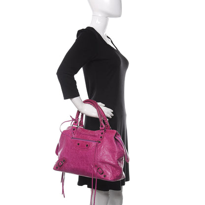 Balenciaga Agneau Classic Hardware Step Magenta 2 of 16
