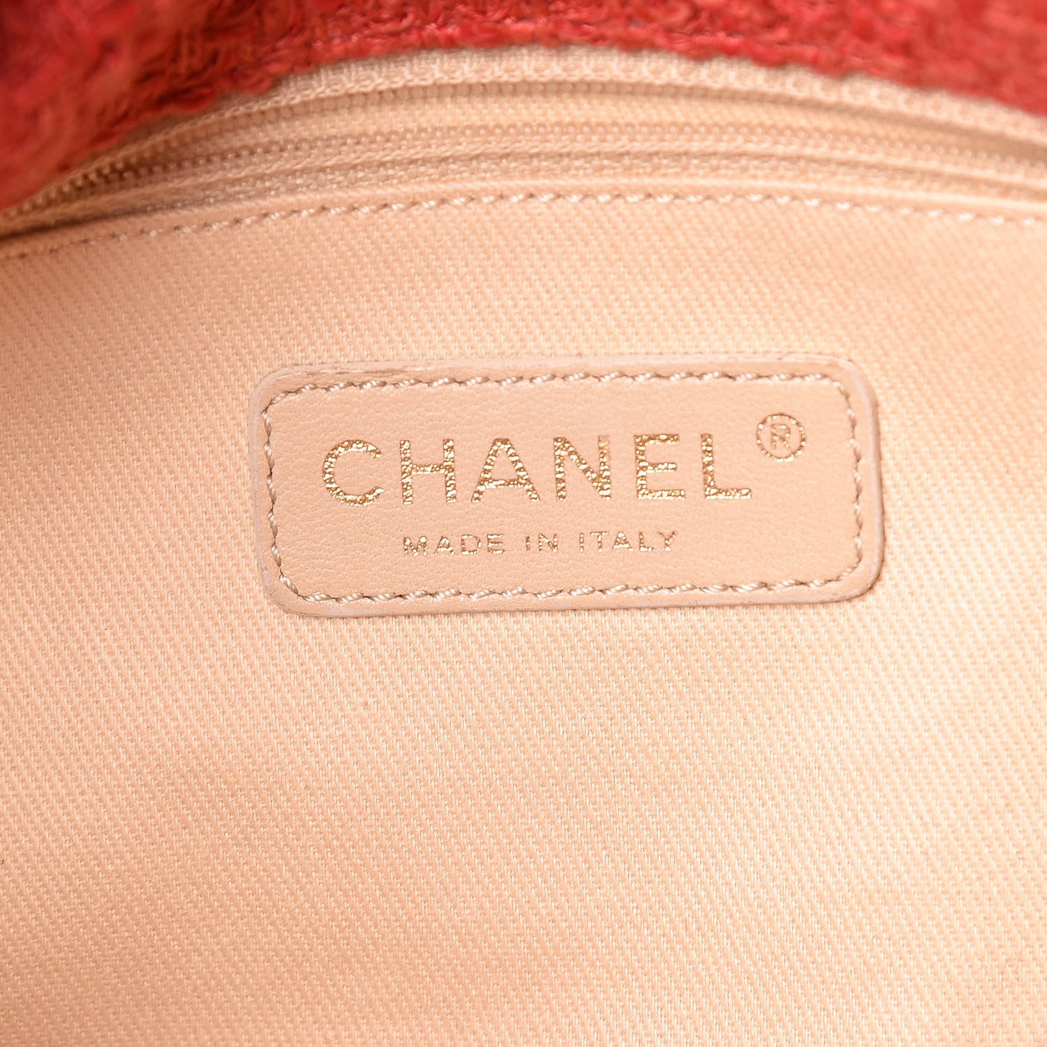 Chanel Tweed Medium Nature Single Flap Red 6 of 10