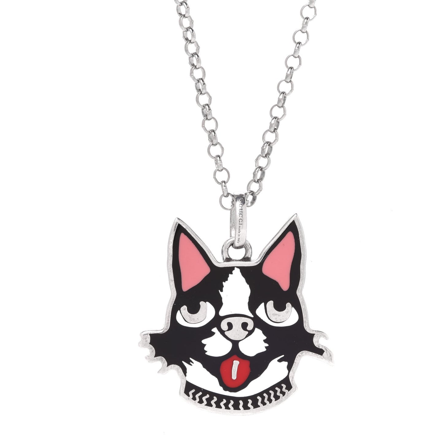 Sterling Silver Enamel Bosco Pendant Necklace