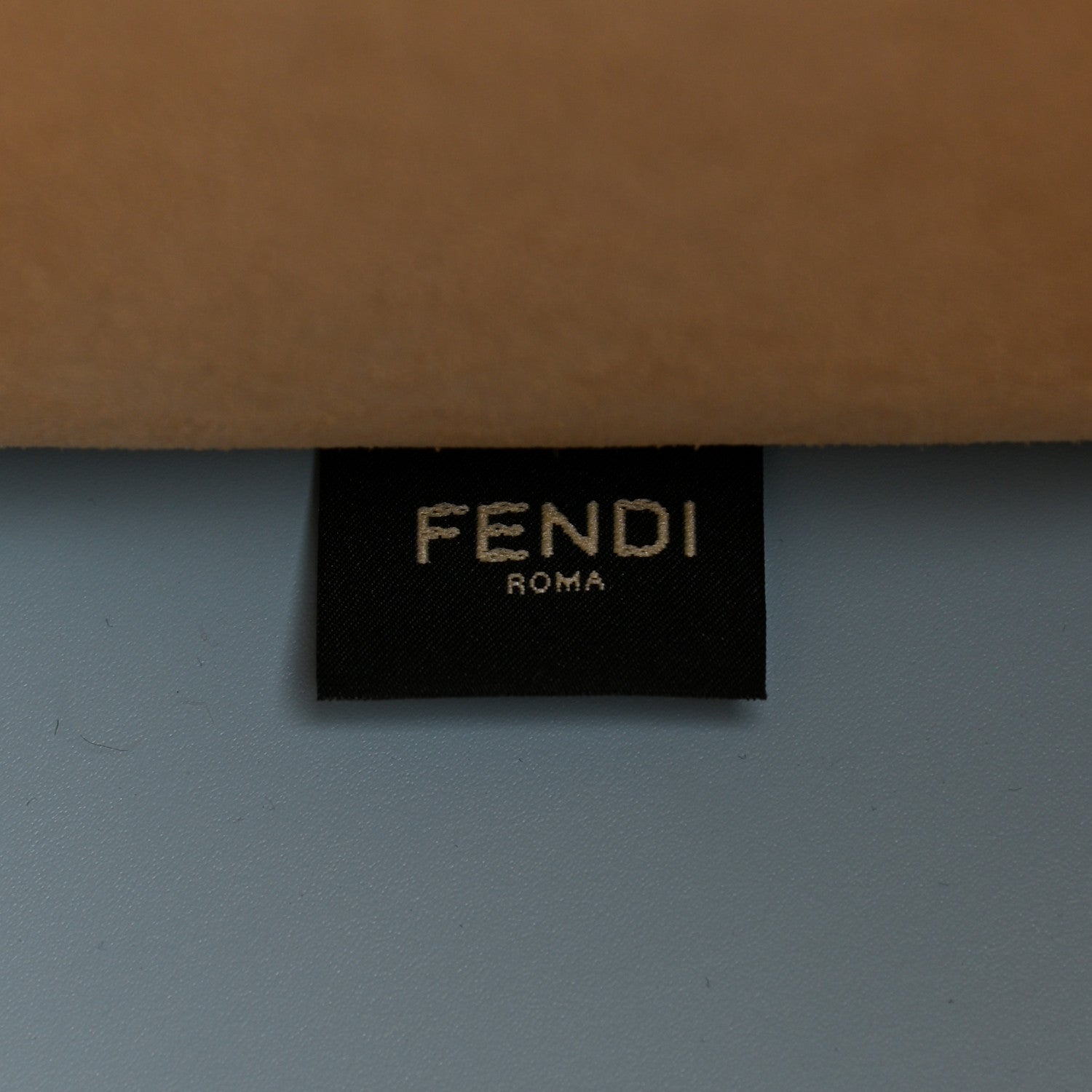 Fendi Vitello King Plexiglass Logo Embossed Medium Fendi Sunshine Shopper Tote Azzurro Baby 7 of 10