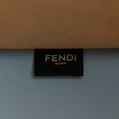 Fendi Vitello King Plexiglass Logo Embossed Medium Fendi Sunshine Shopper Tote Azzurro Baby 7 of 10