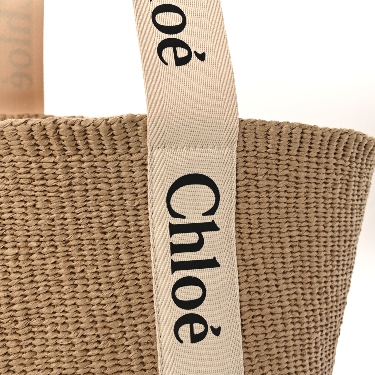 Chloe X MIFUKO Raffia Large Woody Basket Bag White 1816103