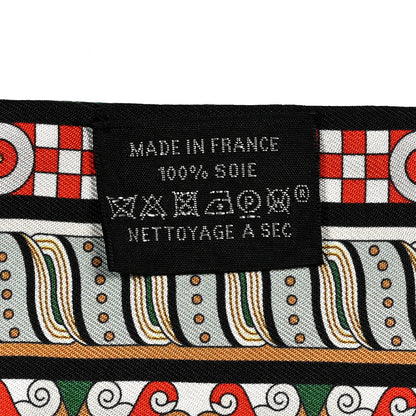 Hermes Silk Harnais En Rosace Twilly Vert Beige Vermillion 2 of 4