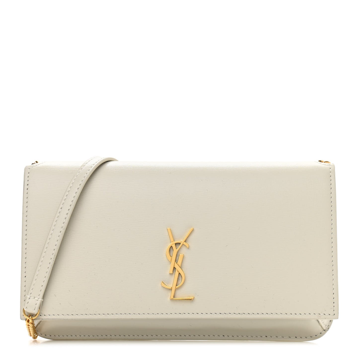 Smooth Calfskin Monogram Phone Holder Crossbody Crema Soft