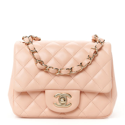 Chanel Lambskin Quilted Mini Square Flap Light Pink 1 of 12