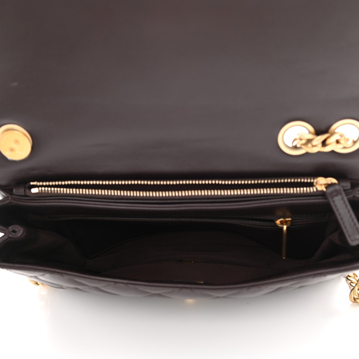 Chanel Lambskin Quilted Medium Pillow Crush Flap Dark Brown 4 of 8