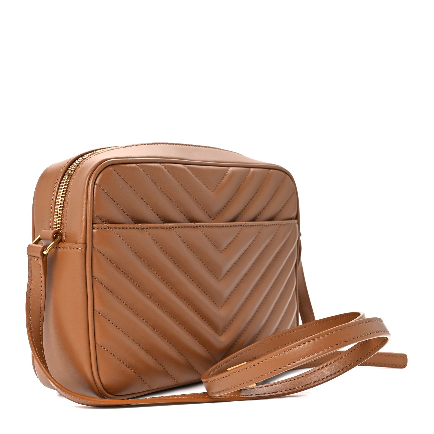 Saint Laurent Calfskin Matelasse Monogram Lou Camera Bag Cinnamon 3 of 11