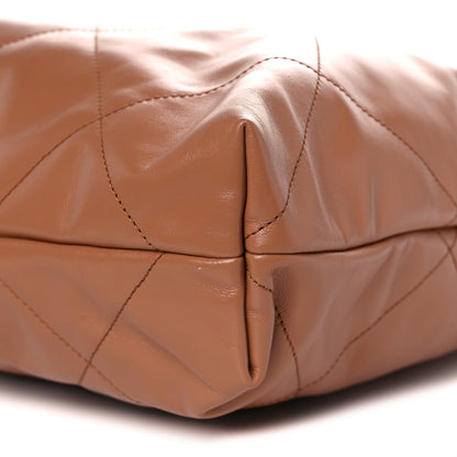 Chanel Shiny Calfskin Quilted Chanel 22 Camel 9 of 10