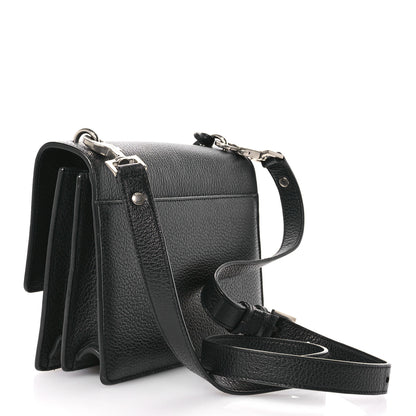 Saint Laurent Grained Calfskin Medium Monogram Sunset Satchel Black 3 of 14