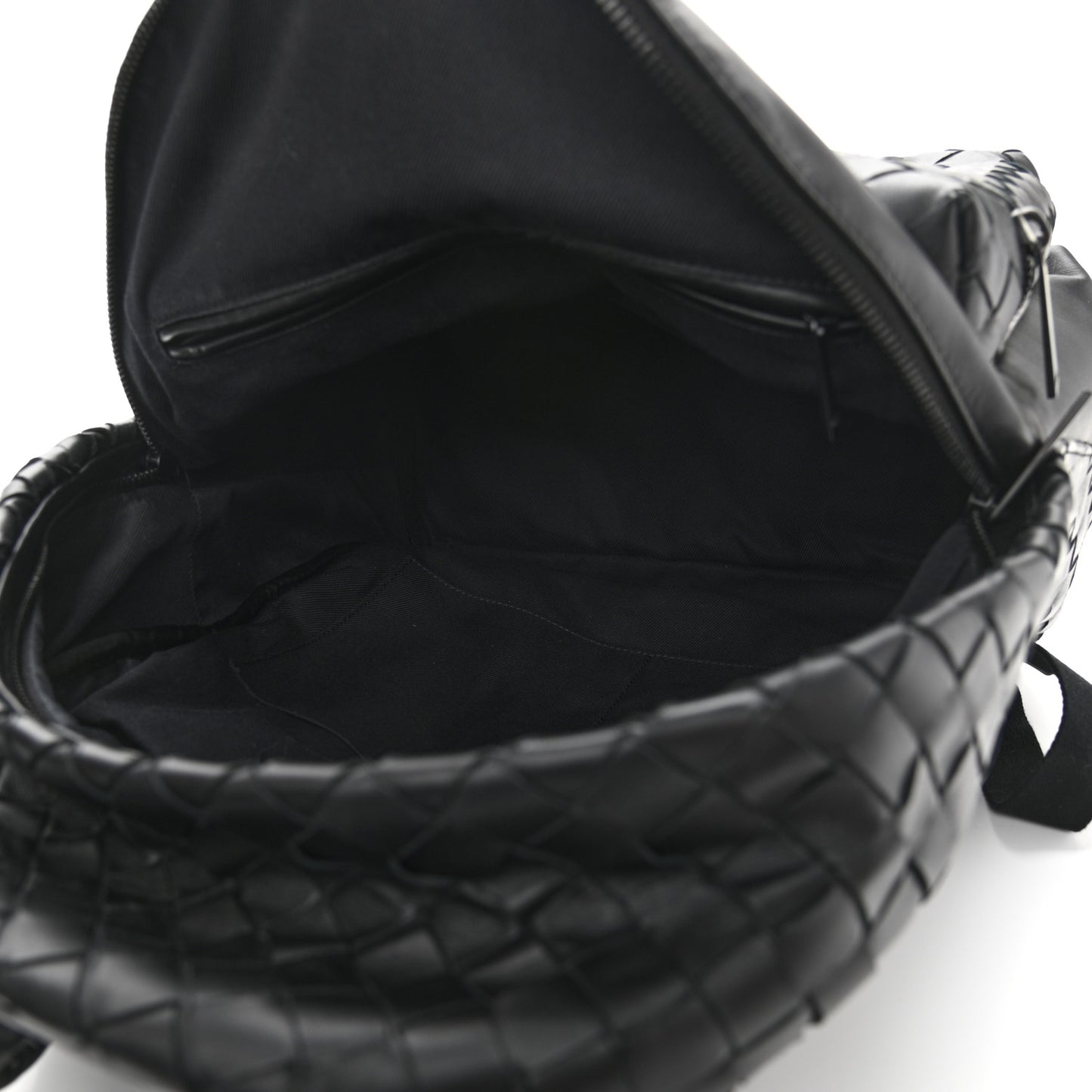 Smooth Calfskin Intrecciato Backpack Black