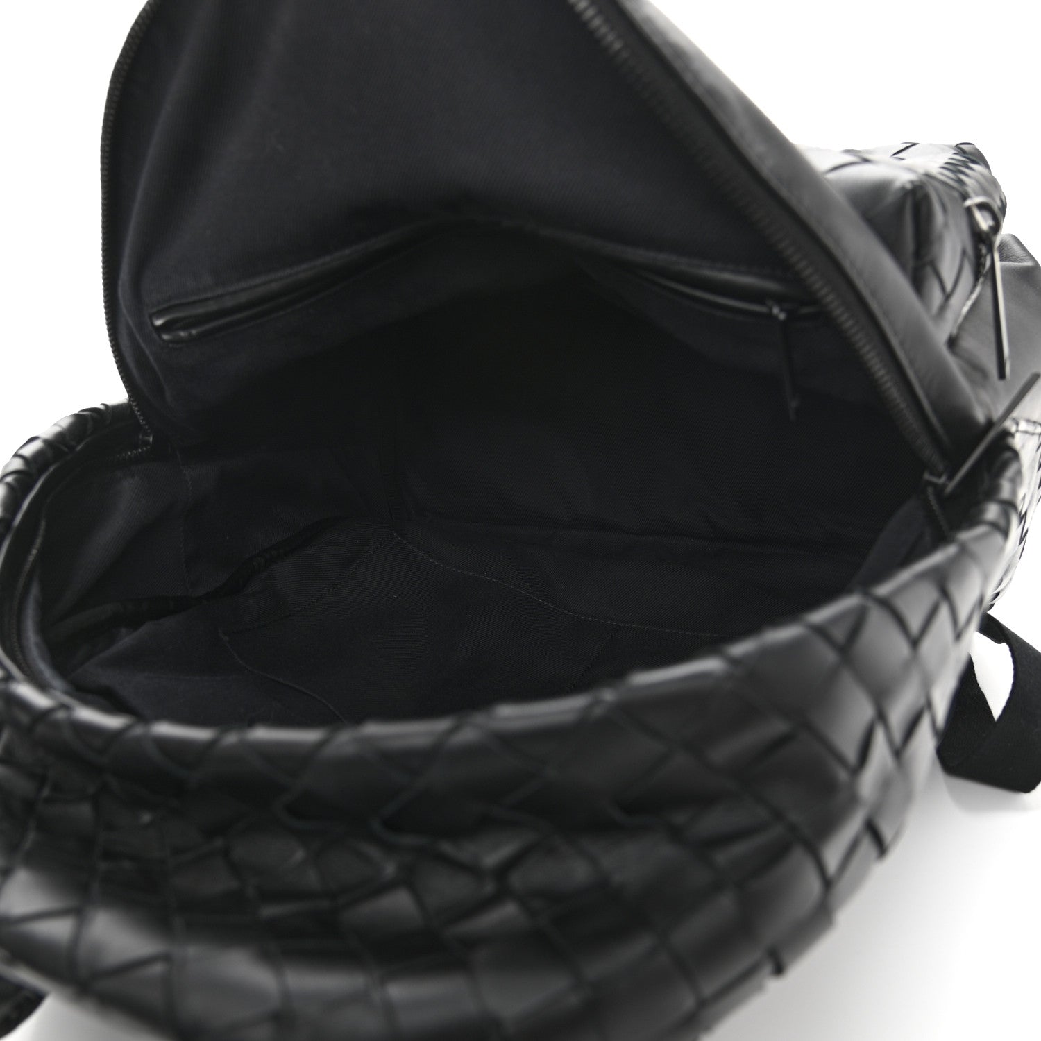 Bottega Veneta Smooth Calfskin Intrecciato Backpack Black 5 of 9