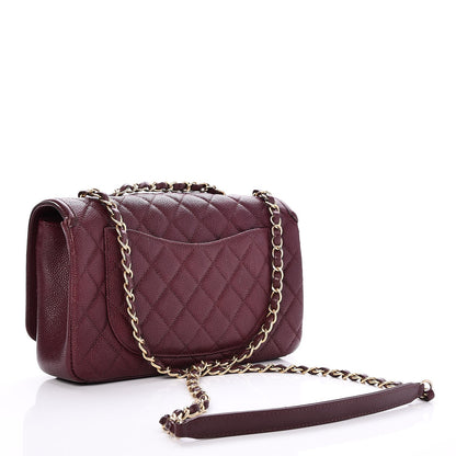 Chanel Caviar Quilted Medium CC Filigree Flap Burgundy 3 of 8