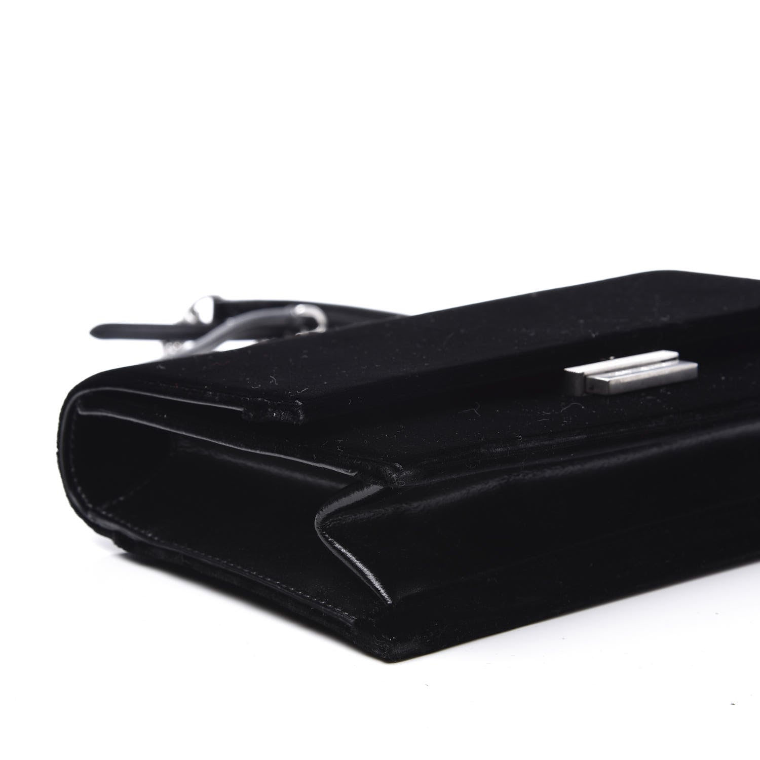 Saint Laurent Velvet Chain Wallet Black 5 of 10