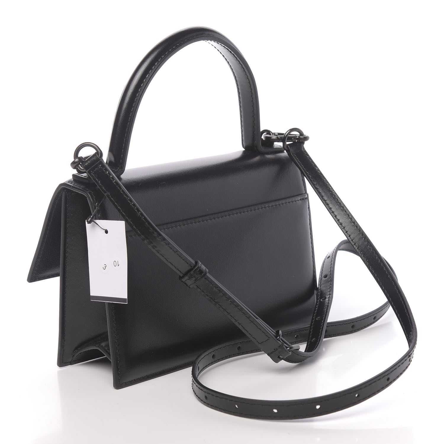 Balenciaga Box Calfskin Monochrome XS Sharp Top Handle Bag Black 3 of 9