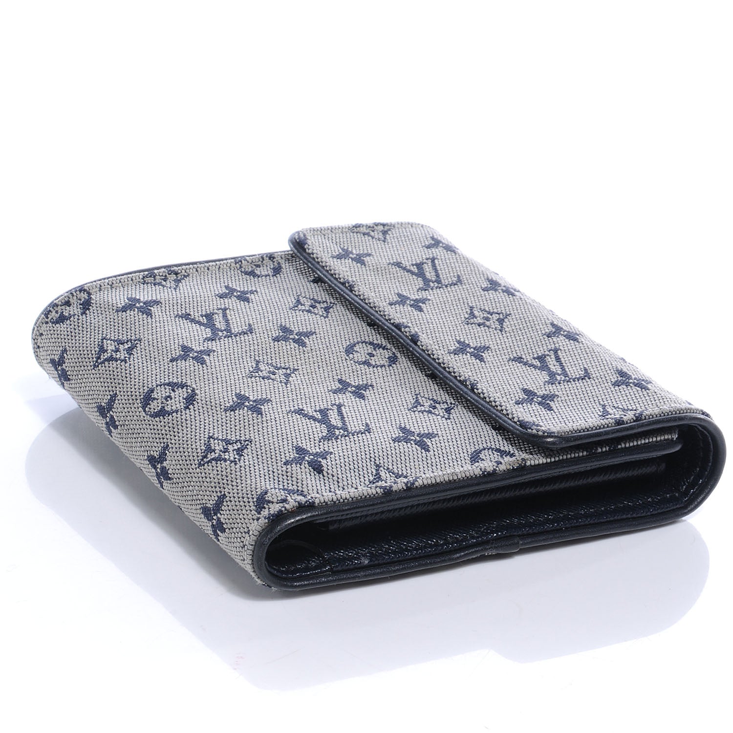 Louis Vuitton Mini Monogram Compact Wallet Blue 4 of 7