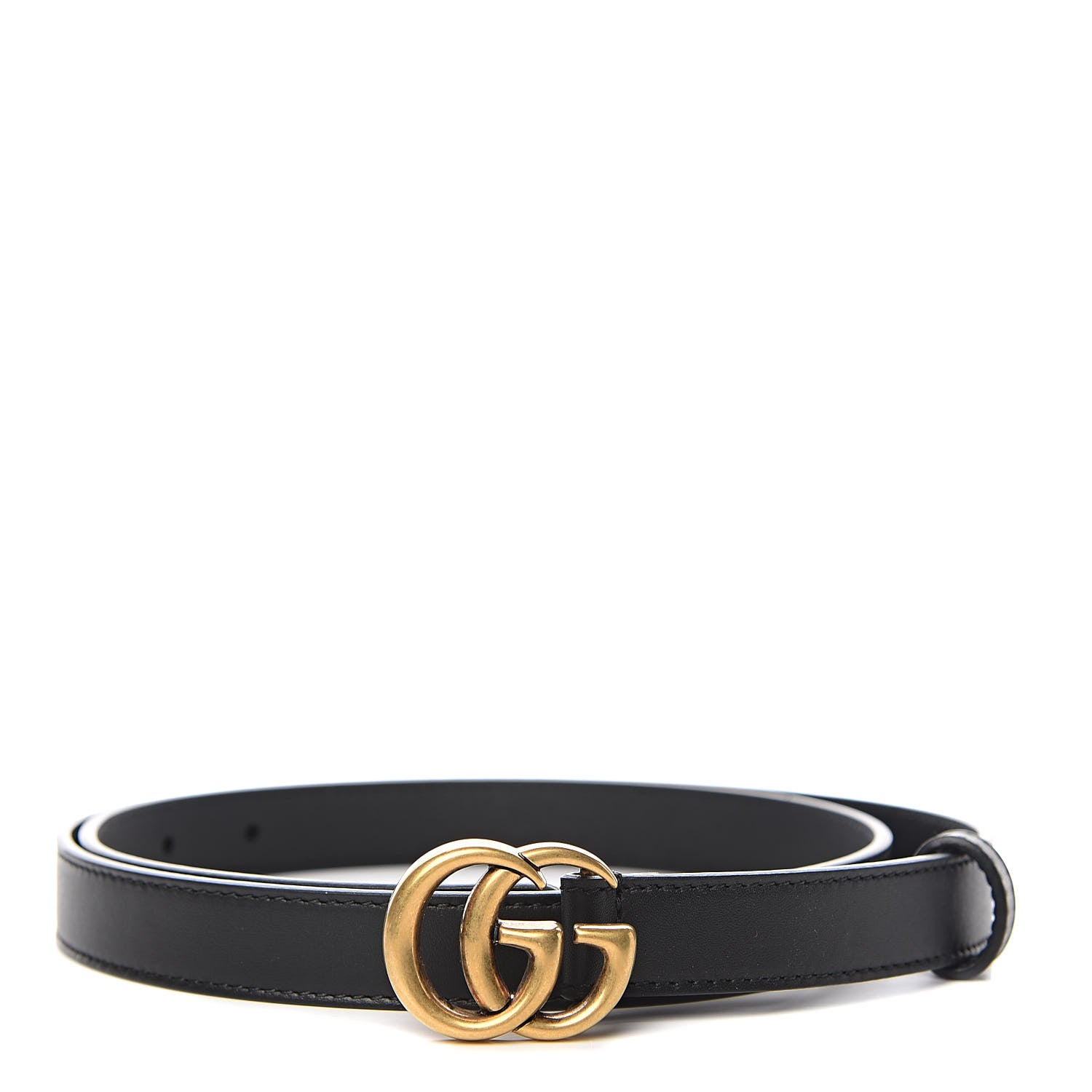 Gucci Calfskin Double G 20mm Belt 90 36 Black 1 of 5