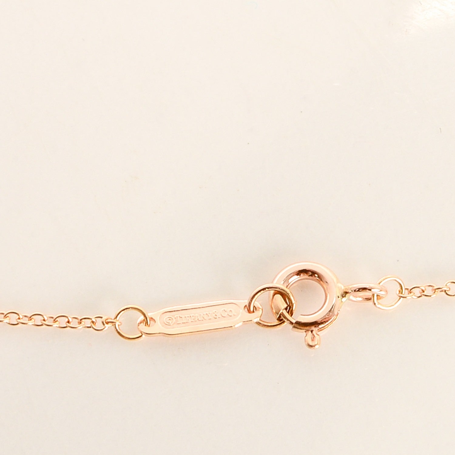 Tiffany 18K Rose Gold Mini Heart Key Pendant Necklace 4 of 6