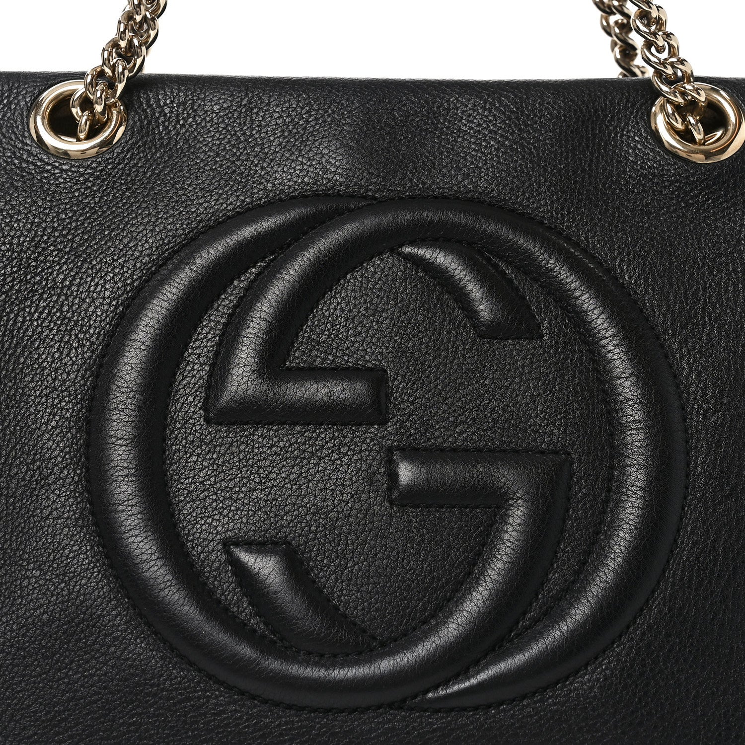 Gucci Pebbled Calfskin Medium Soho Bowler Black 8 of 12
