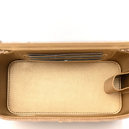 Chanel Lambskin Quilted Pearl Crush Small Vanity Case With Chain Beige 5 of 11