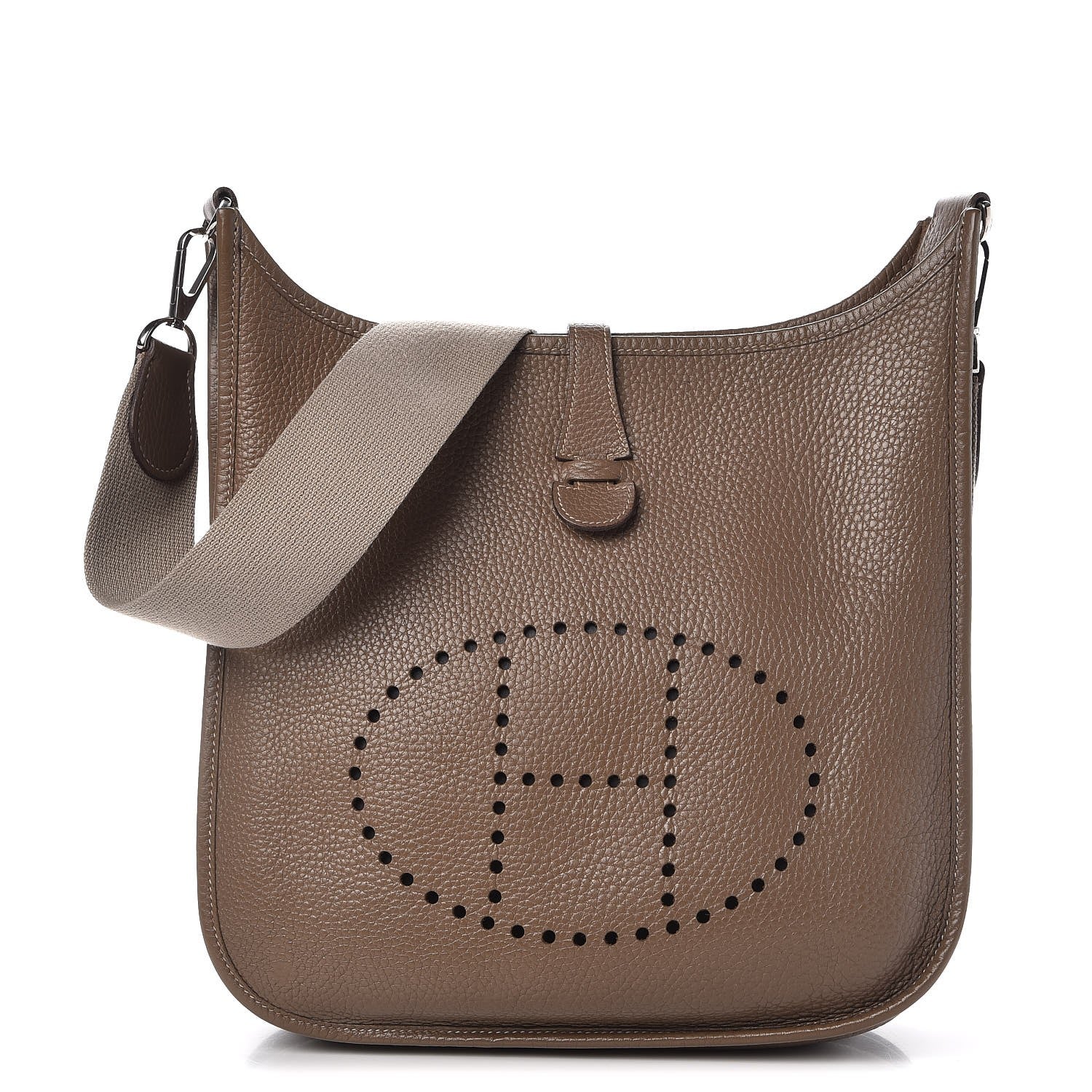 Hermes Taurillon Clemence Evelyne II GM Etoupe 1 of 8