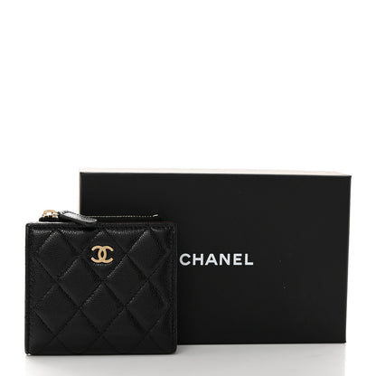 Chanel Caviar Quilted CC Zip Compact Wallet Black 9 of 9