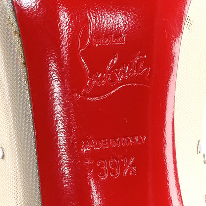 Christian Louboutin Rete Glitter Mini Specchio Strass Follies 100 Pumps 39.5 Version Jeans 7 of 7