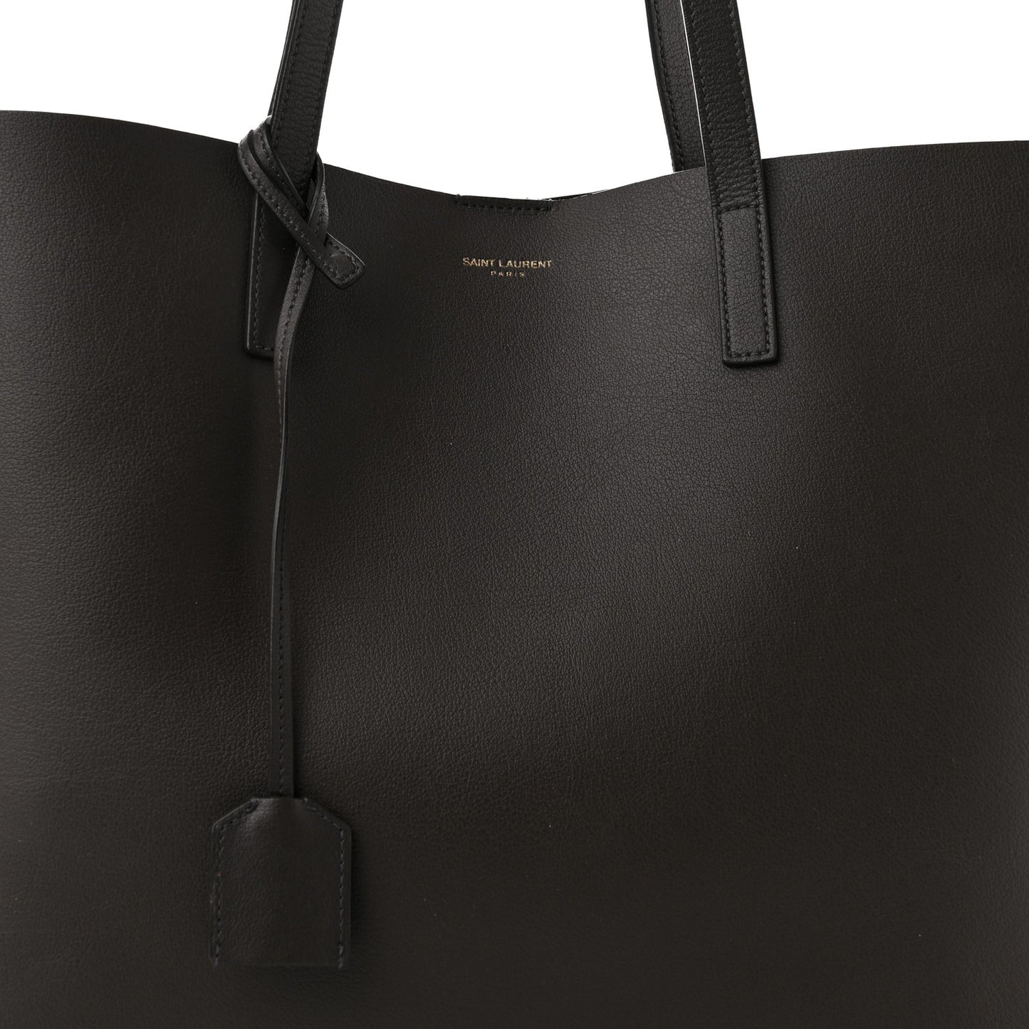 Calfskin Large Shopping Tote Black Earth