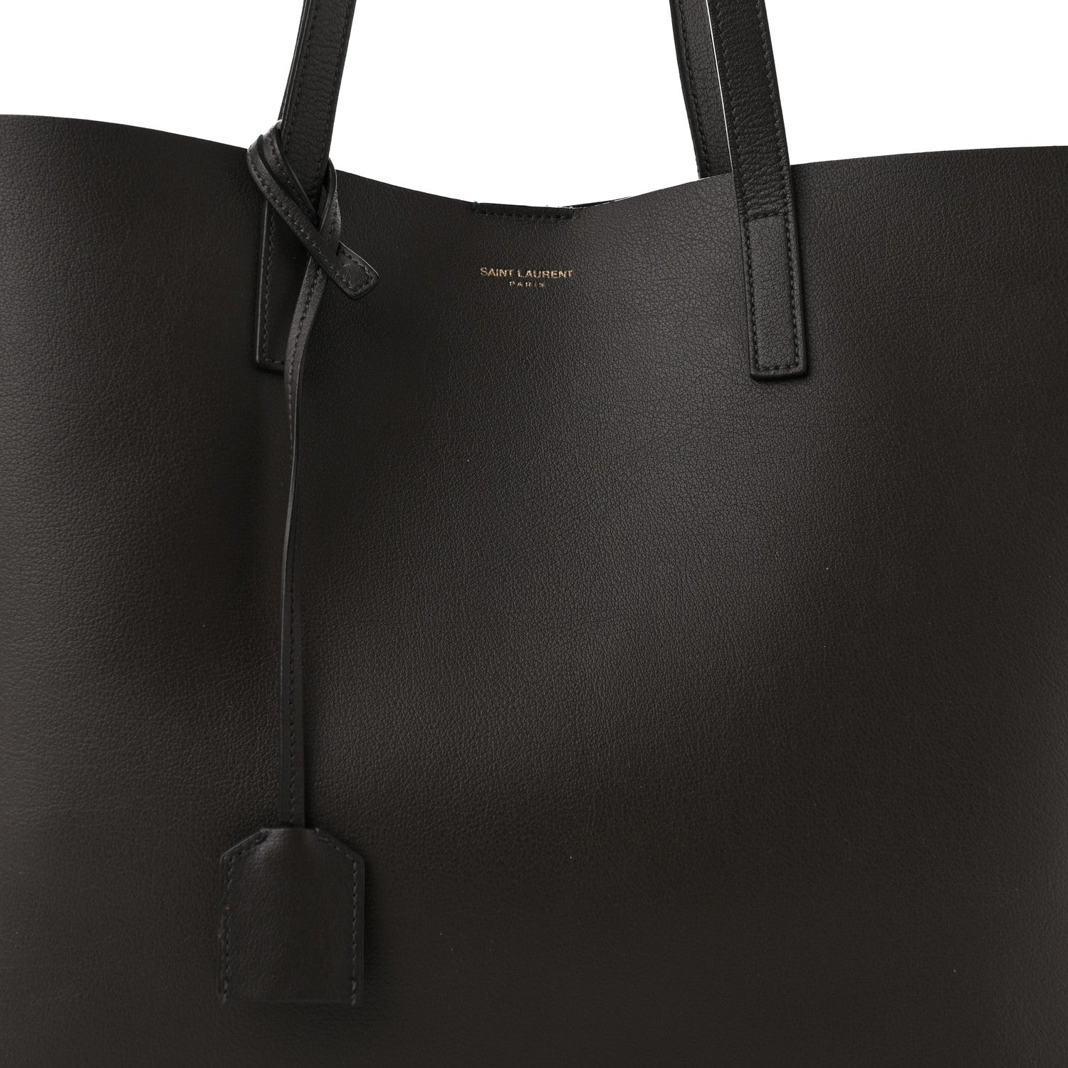 Saint Laurent Calfskin Large Shopping Tote Black Earth 9 of 11