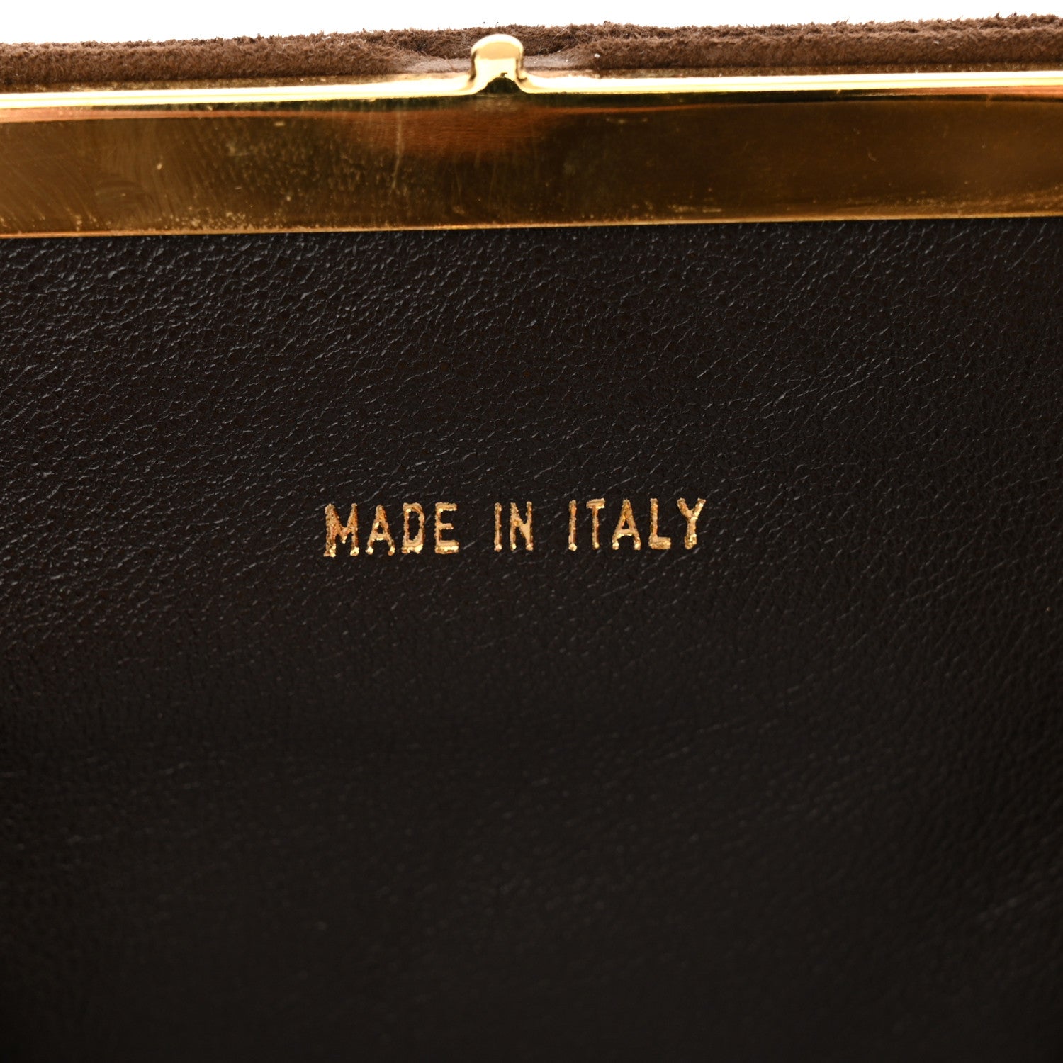 Chanel Suede Quilted Kisslock Top Handle Clutch Brown 7 of 11