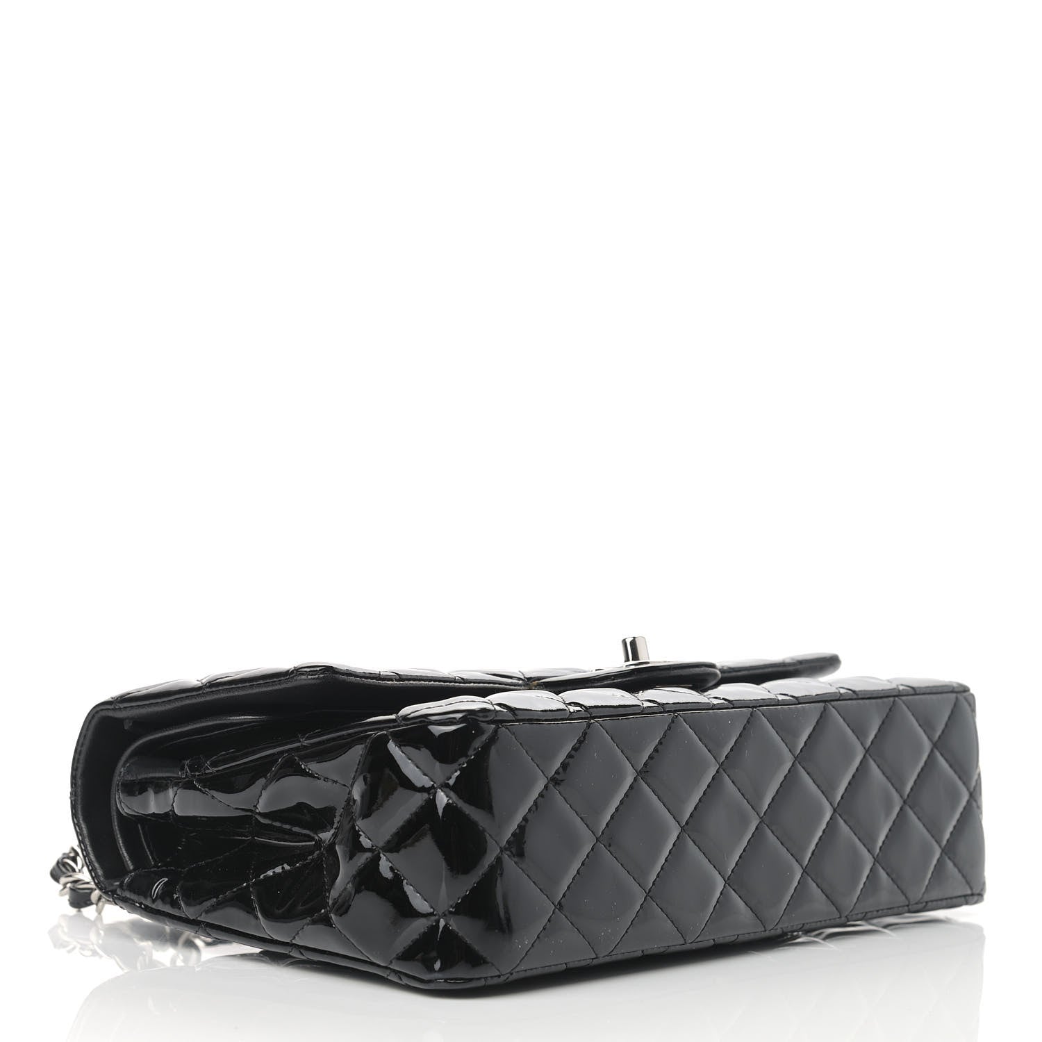 Chanel Patent Quilted Medium Double Flap Black 4 of 22