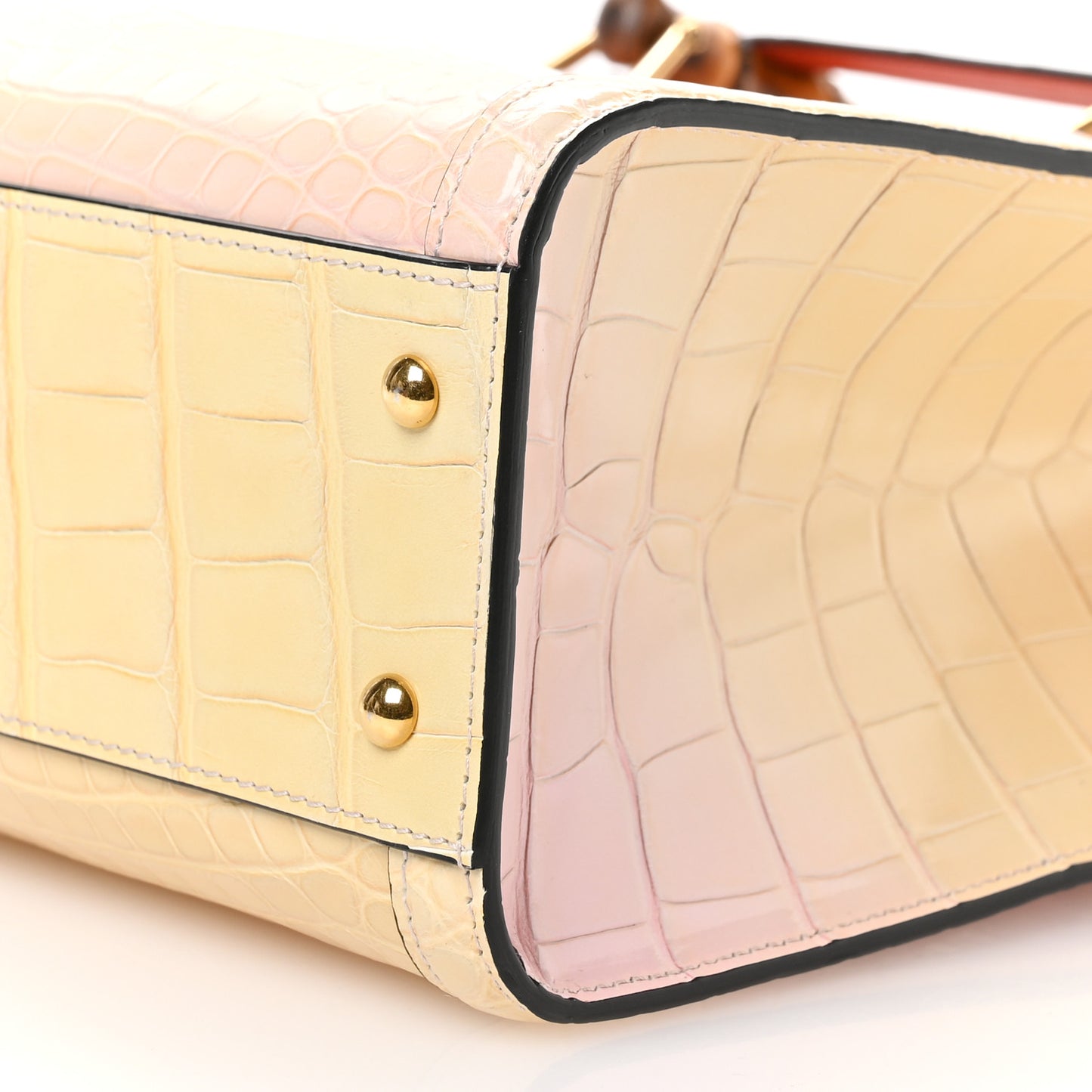 Crocodile Small Diana Tote Pink Multicolor