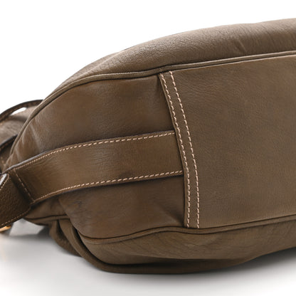 Dolce & Gabbana Grained Calfskin D Ring Hobo Flap Brown 8 of 9