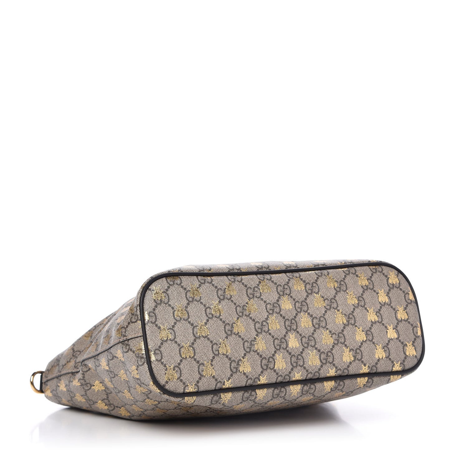 Soft GG Supreme Monogram Bees Small Crossbody Tote Beige Oro Black