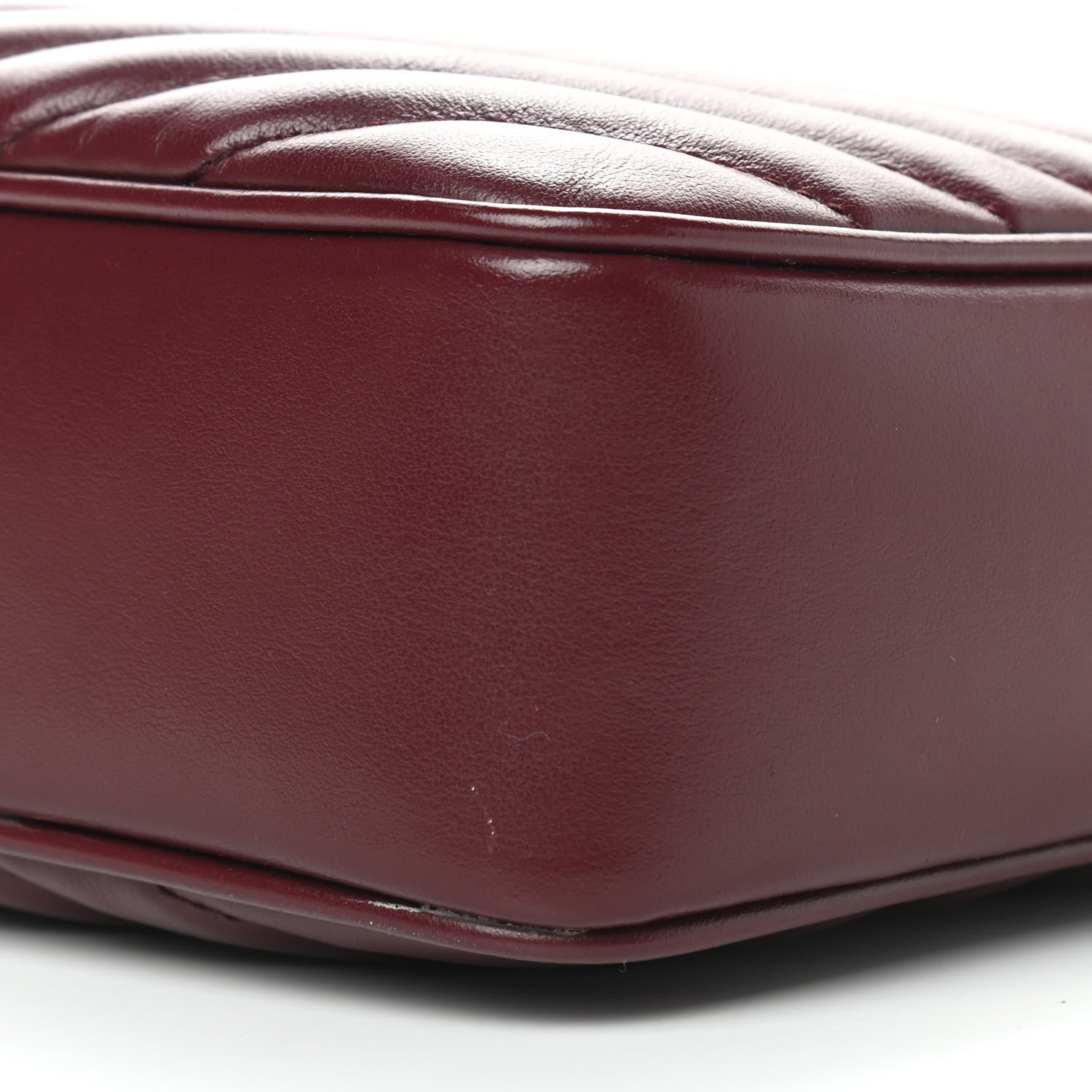 Saint Laurent Calfskin Matelasse Monogram Lou Camera Bag Dark Legion Red 9 of 10