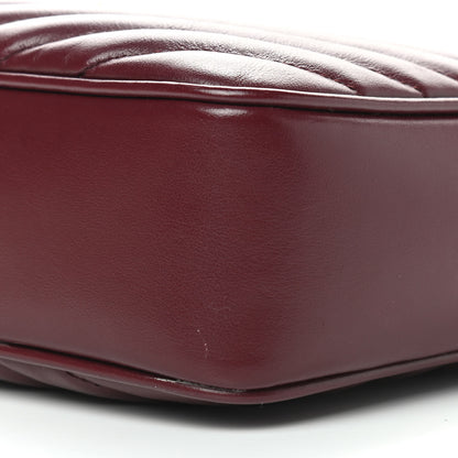 Saint Laurent Calfskin Matelasse Monogram Lou Camera Bag Dark Legion Red 9 of 10