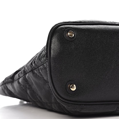 Christian Dior Coated Canvas Cannage Large Dior Soft Shopping Tote Black 9 of 10
