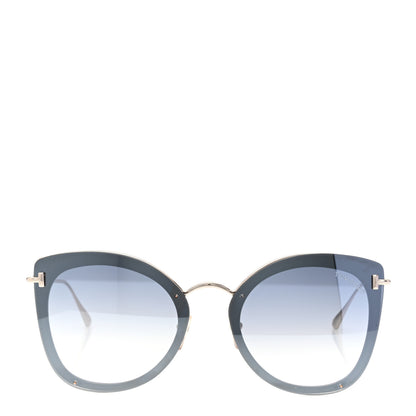 Tom Ford Charlotte Sunglasses TF657 Blue Havana 2 of 8
