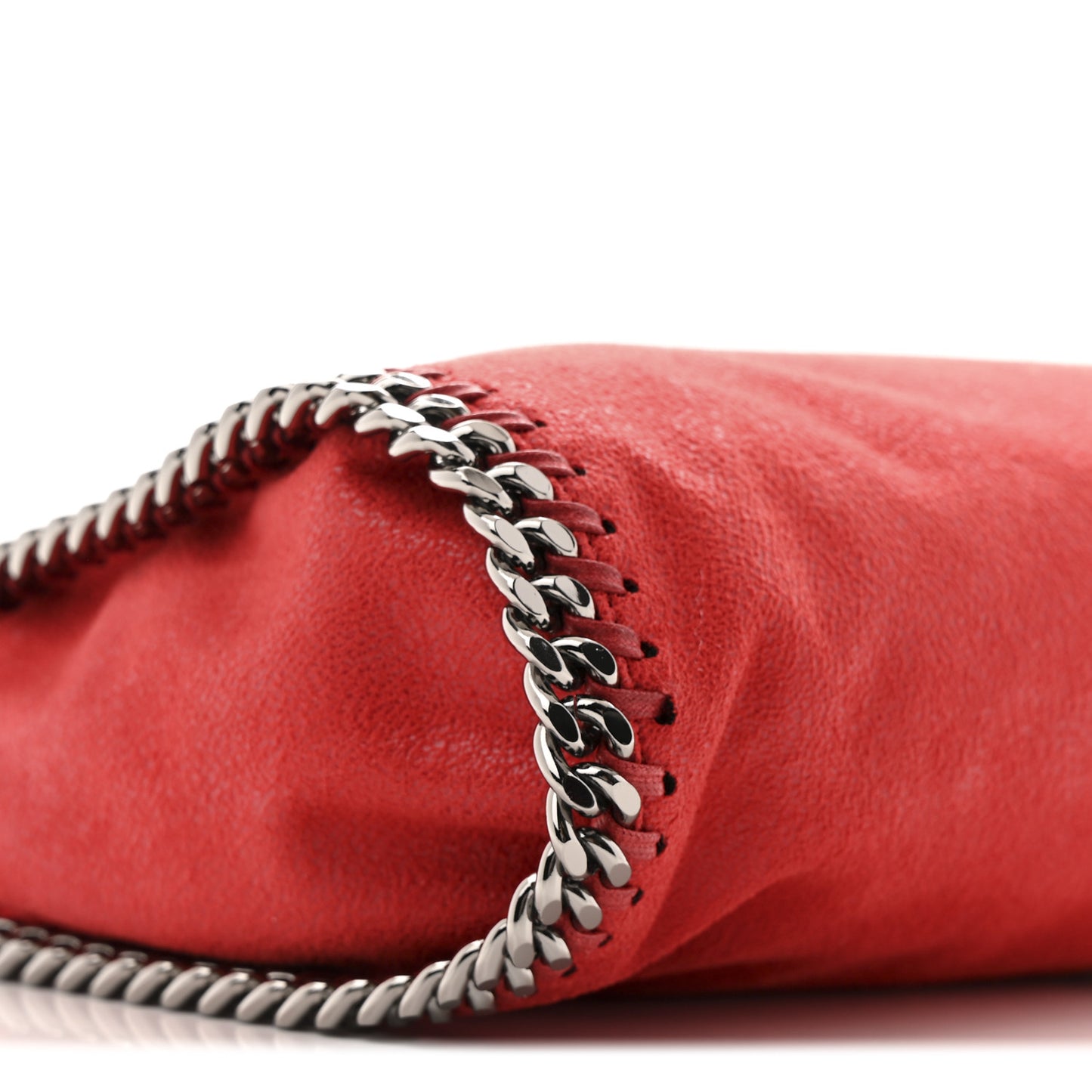 Shaggy Deer Mini Falabella Fold Over Tote Red